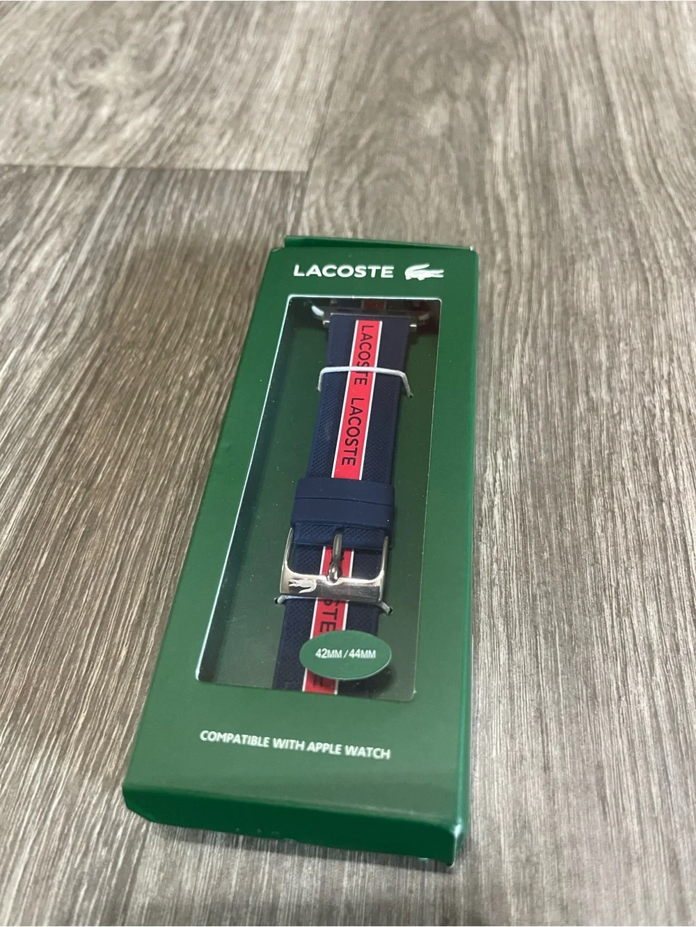 Lacoste Men's Apple Watch Band Blue Red Strap 42/44mm